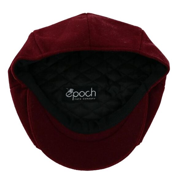 Epoch Hats Company Men's Melton Wool 8 Quarter Newsboy Cap - Picture 3 of 4